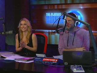 Fat ugly and lucky, very lucky! At the Morning show we have this ugly dude that needs to blush and these hotties are giving their best. How the the fuck can such beauties have such a low self esteem? This blondie makes the guy blush and his cock hard, saying his very cute, ya right bitch you did your job