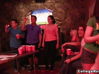 Look at all these guys having fun at a party and start getting wild. While they play a game, these horny babes must show their perfect ass and their hot tits. Are they going to get fucked really hard after they suck big hard cocks or some spunk on their juicy lips?
